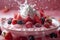fabulous yogurt with raspberry and strawberry, blackberries and various berries, Raspberry and cream