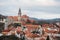 A fabulously beautiful view of the town of Cesky Krumlov in the Czech Republic. Favorite place of tourists from all over