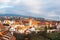 A fabulously beautiful view of the town of Cesky Krumlov in the Czech Republic. Favorite place of tourists from all over