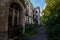 The facade of an abandoned home Stalinist period