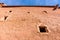 Facade in Ait ben Haddou near Ouarzazate on the edge of the sahara desert in Morocco. Atlas mountains. Used in many