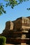 The facade of the ancient Brihadisvara Temple in Gangaikonda Cholapuram, india.