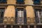 Facade of ancient building in center of Verona city, Italy