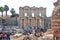 Facade of ancient The Library of Celsus at Ephesus, Turkey