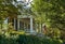 Facade of antebellum home in Natchez in Mississippi