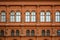 Facade of the Art Museum Riga Bourse on the Dome Square, building in the style of Venetian renaissance palazzo