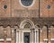 Facade of Basilica of Santi Giovanni e Paolo in Venice, Italy