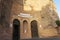 Facade of the Basilica of St. Mary of the Angels and the Martyrs. Rome, Italy.