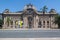 Facade of the Bellas Artes museum in Santiago do Chile on blue sky background