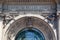 Facade of the Bellas Artes museum in Santiago do Chile on blue sky background