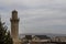 Facade of the Beyler mosque and minaret in Baku, Azerbaijan