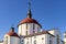 Facade of the blessed Wladislav of Gielnow church - kosciol bl. Wladyslawa z Gielniowa - at ul. Przy Bazantarni street in Usrynow