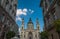 The facade of Budapest Cathedral in Hungary