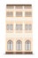 Facade building. Architecture house of a classical. Vector illustration in flat design.