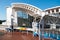 The facade building of Australian national maritime museum located at the Sydney waterfront at the northern end of Darling Harbour