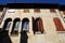 Facade of a building with flowers in Oderzo in the province of Treviso in the Veneto (Italy)