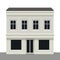 Facade building. Front of house. Vector detailed illustration. I