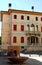 Facade of a building in Motta di Livenza in the province of Treviso in the Veneto Italy
