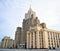 Facade of building in stalin empire style, Moscow