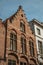 Facade of buildings in Flanders typical style at Bruges