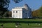 The facade of the castle in the Bagatelle park. This small castle was built in 1777 in neo-palladian style.Paris.