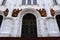 Facade of Cathedral of Christ the Saviour in Moscow