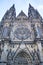 Facade of the Cathedral of St. Vitus. Gothic cathedral
