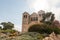 Facade of the catholic Christian Transfiguration Church located on Mount Tavor near Nazareth in Israel