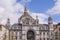 The facade of the central railway station in Antwerp, Belgium