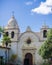 The facade of the chapel at Mission San Carlos Borromeo de Carmelo Carmel Mission, Carmel-by-the-Sea, Monterey Peninsula