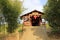 Facade of the Chinese Song dynasty covered bridge in wuyuan county, adobe rgb