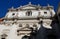 Facade of the church with nine statues in Venice.