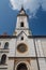 Facade of the church in the old town center of Celje