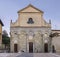 The facade of the church of San Bartolomeo in Pantano in Pistoia, Tuscany, Italy