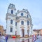 Facade of Collegiate Church in Salzburg, Austria