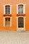 Facade of a colonial house in Valladolid, Mexico