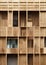 Facade of Contemporary Wood Sided Building