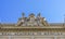 Facade detail of Real Academia Nacional de Medicina Royal Academy of medicine building. Madrid, Spain