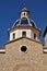 Facade with dome of the Altea cathedral, Alicante - Spain