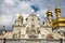 Facade of Dormition Cathedral in Kiev, Ukraine