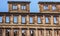 Facade with empty windows in front of blue skye - Ruins of Heidelberg castle, Germany