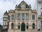 facade of the entrance of the Bank of Portugal building in the city of Coimbra.