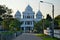 Facade and entrance of colonial era rebuilt Jaffna Public Library landmark building for Tamils Jaffna Sri Lanka