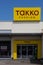 facade and entrance of a Takko fashion store. Takko is a German textile discounter chain