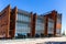 Facade of European Solidarity Centre building, Europejskie Centrum Solidarnosci, at 1 Solidarnosci square in old Gdansk Shipyard