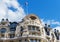 Facade of famous Hotel Lutetia in Paris, France