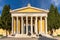 Facade of the famous neo classical building Zappeion Hall in the center of Athens city