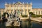 Facade & fountain. National Palace. Queluz. Portugal