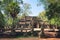 Facade and front courtyard of Banteay Kdei temple, located in the ruins of Angkor Wat complex near Siem Reap, Cambodia.