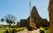 The facade with garden of the ancient Brihadisvara Temple in Gangaikonda Cholapuram, india.